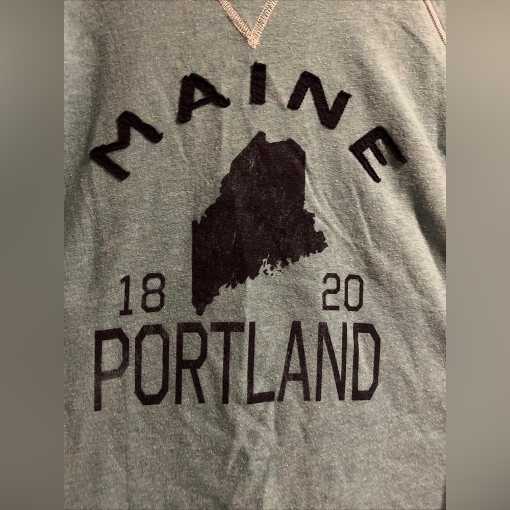 Portland Maine 1820 Crewneck Sweatshirt For Women Size S Light Blue EUC - Picture 2 of 8